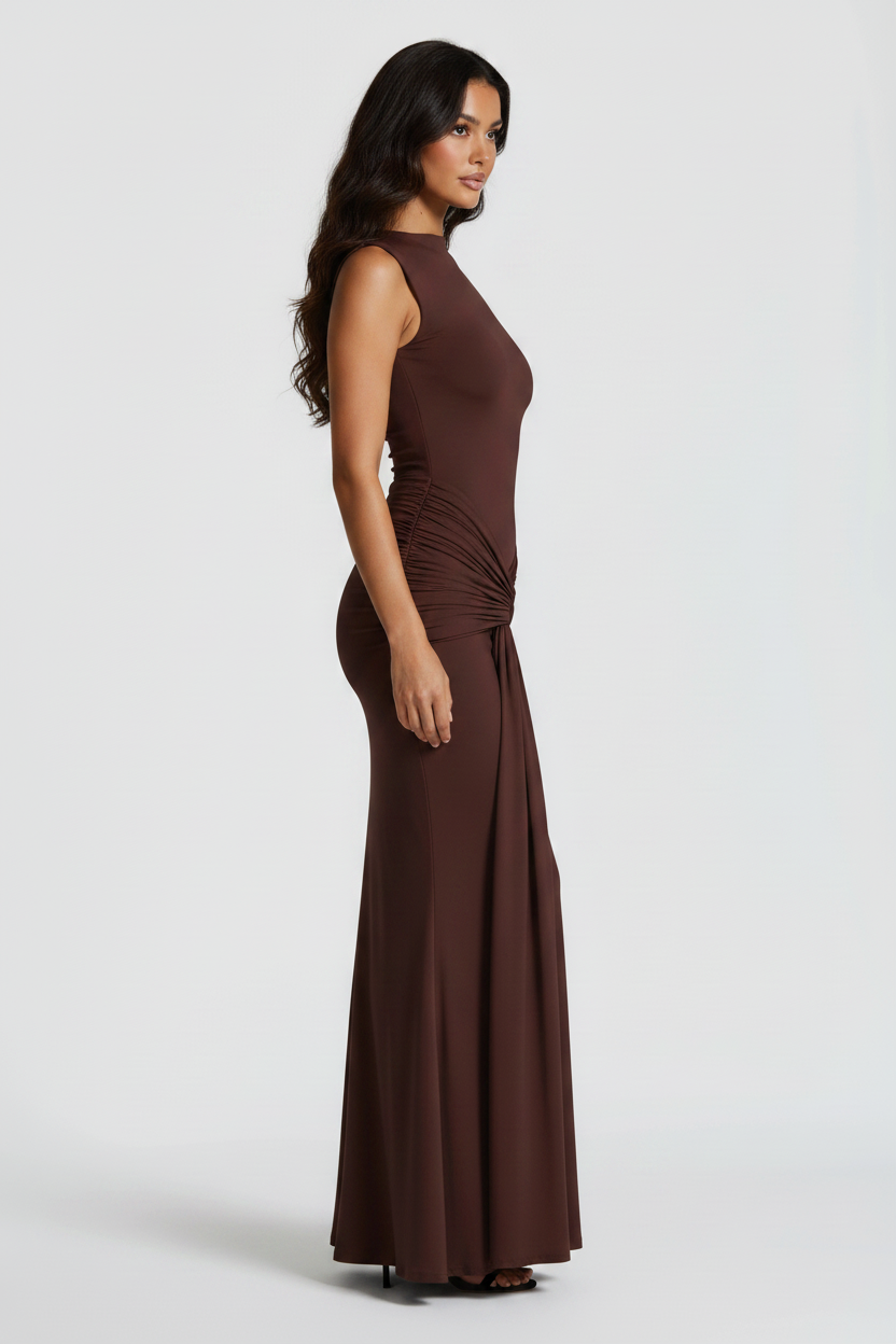 Arden | Maxi Dress - Plum Brown