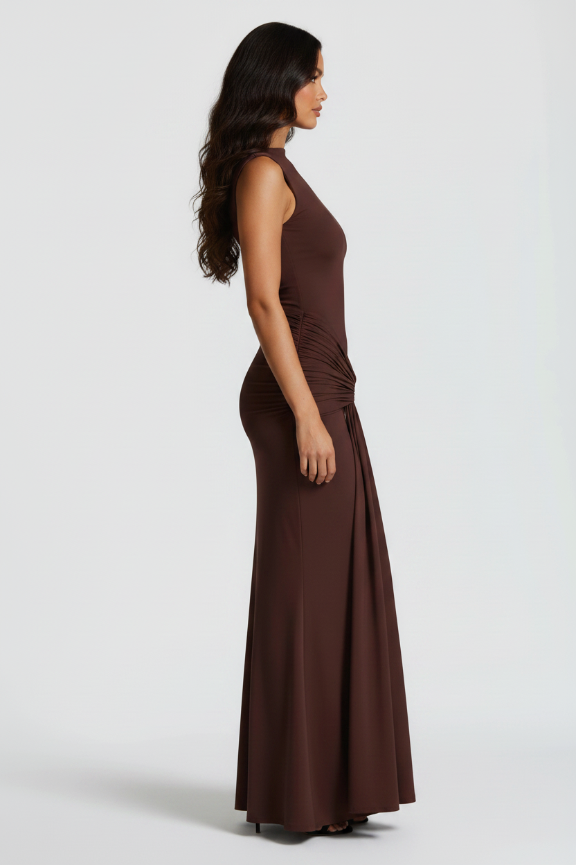 Arden | Maxi Dress - Plum Brown