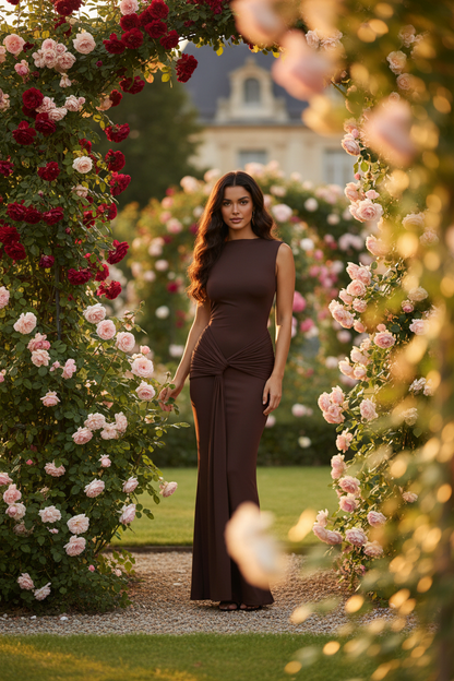 Arden | Maxi Dress - Plum Brown