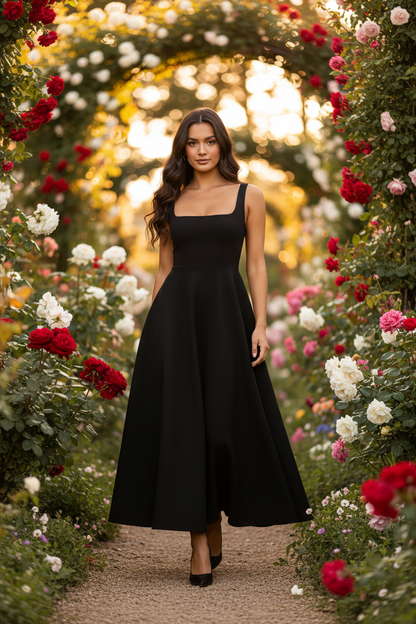 Aubrey | Midi Dress - Black