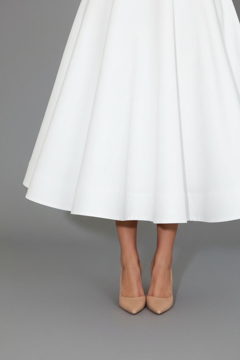 Aubrey | Midi Dress - White