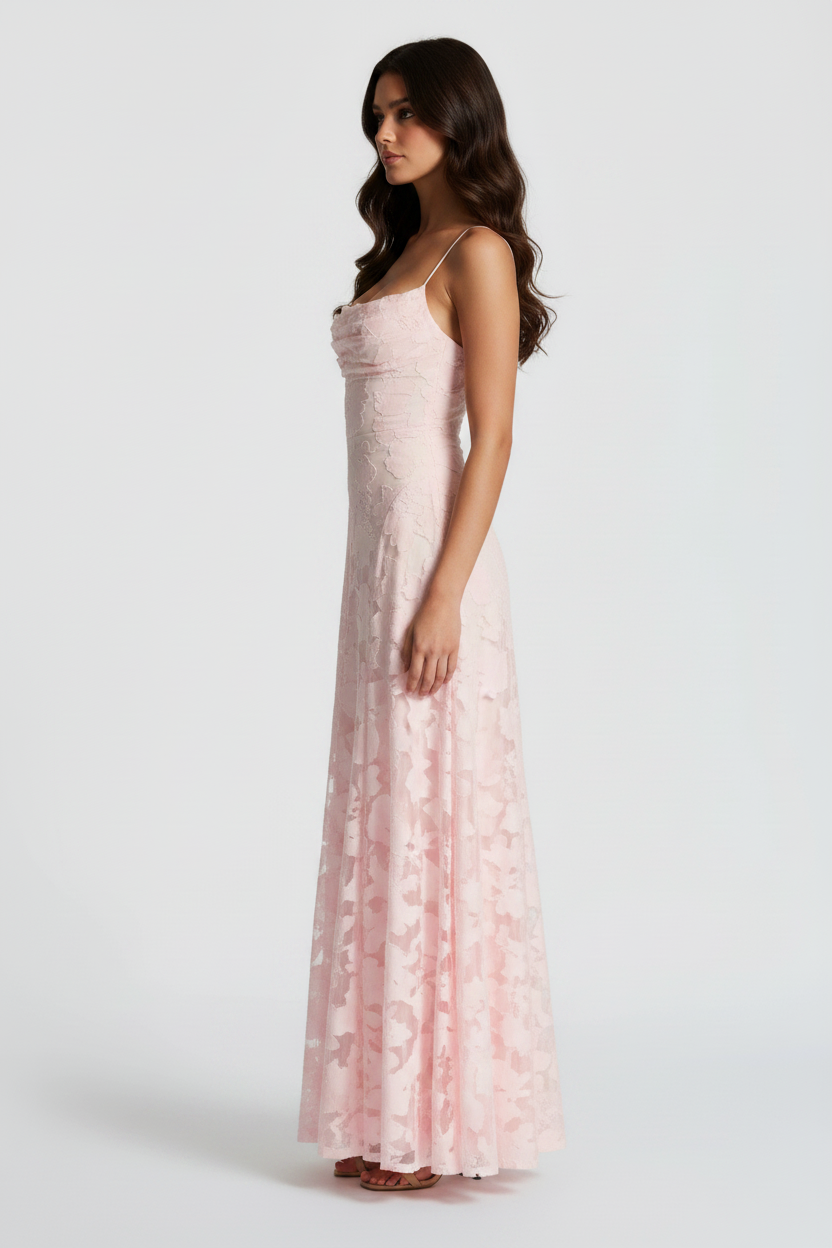 Ashley - Elegance Maxi Dress - Blush