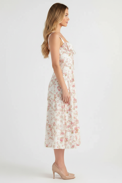 Livette - Flower Midi Dress - Blossom Pink