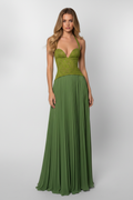 Ashley - Gown Corset Maxi Dress - Green