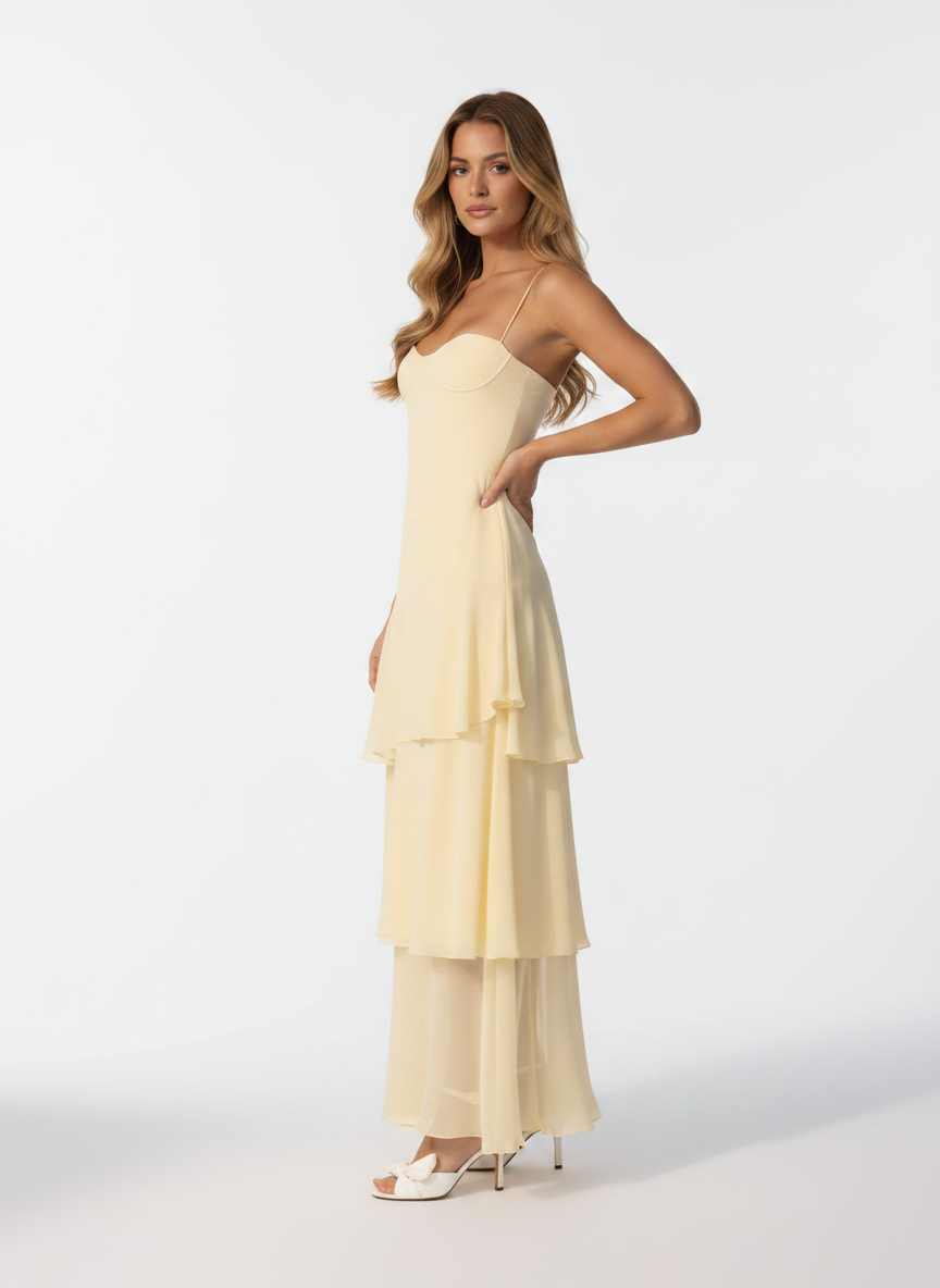 Ashley - Long Ruffle Maxi Dress