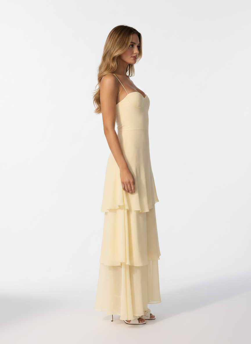 Ashley - Long Ruffle Maxi Dress