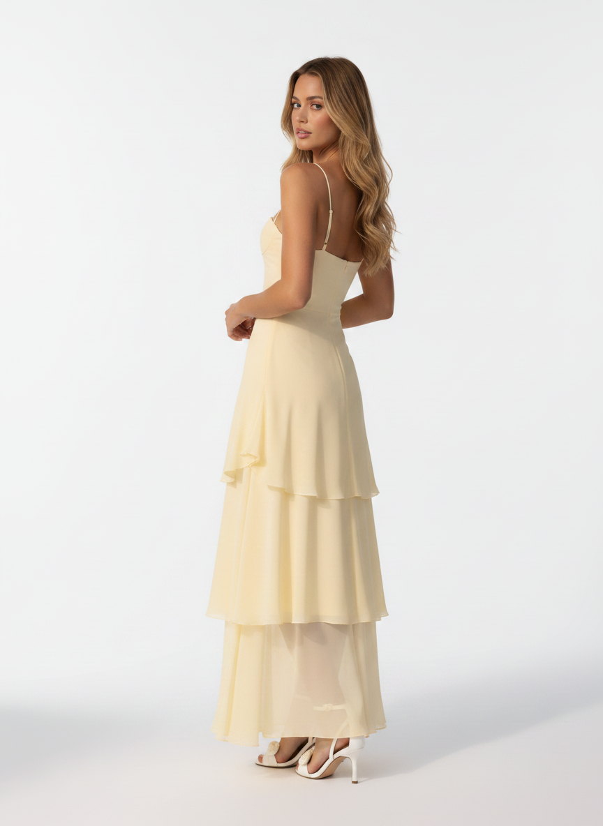 Ashley - Long Ruffle Maxi Dress