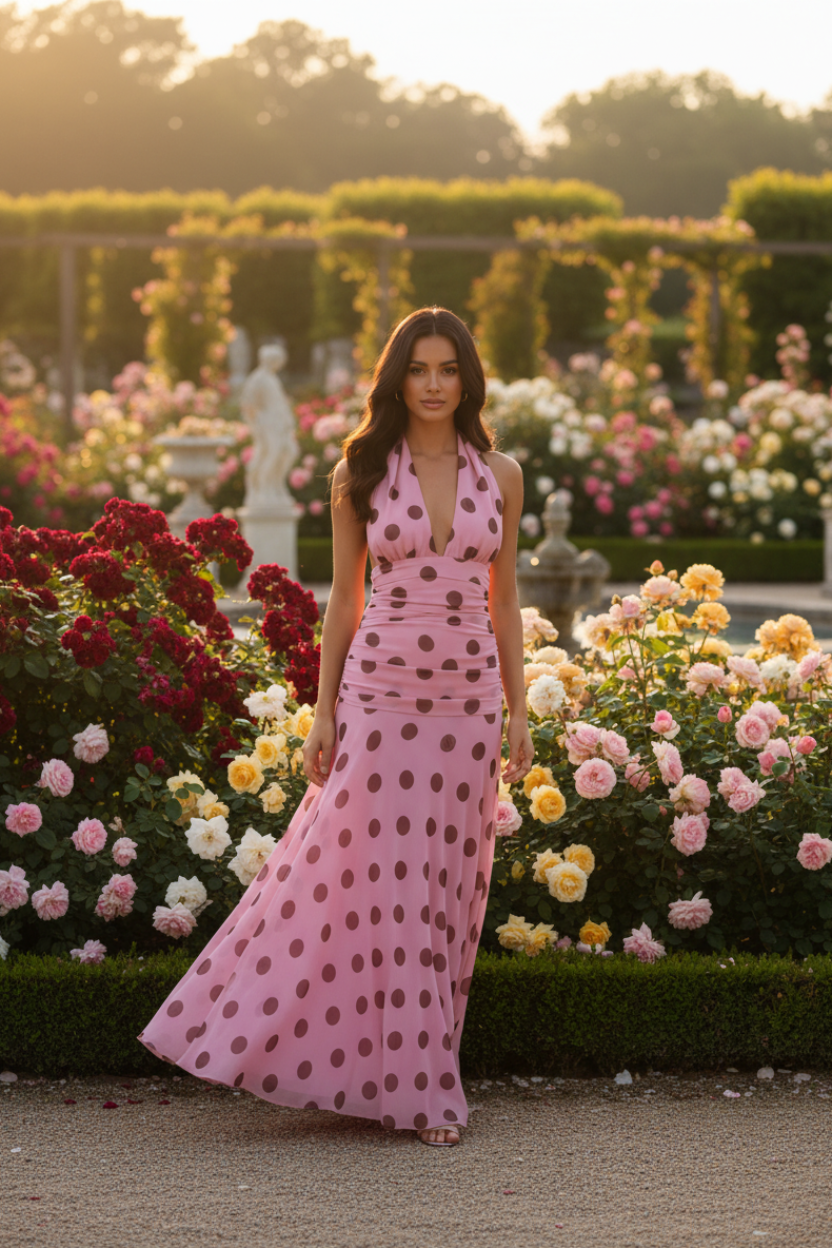 Livette - Polka Dot Maxi Dress