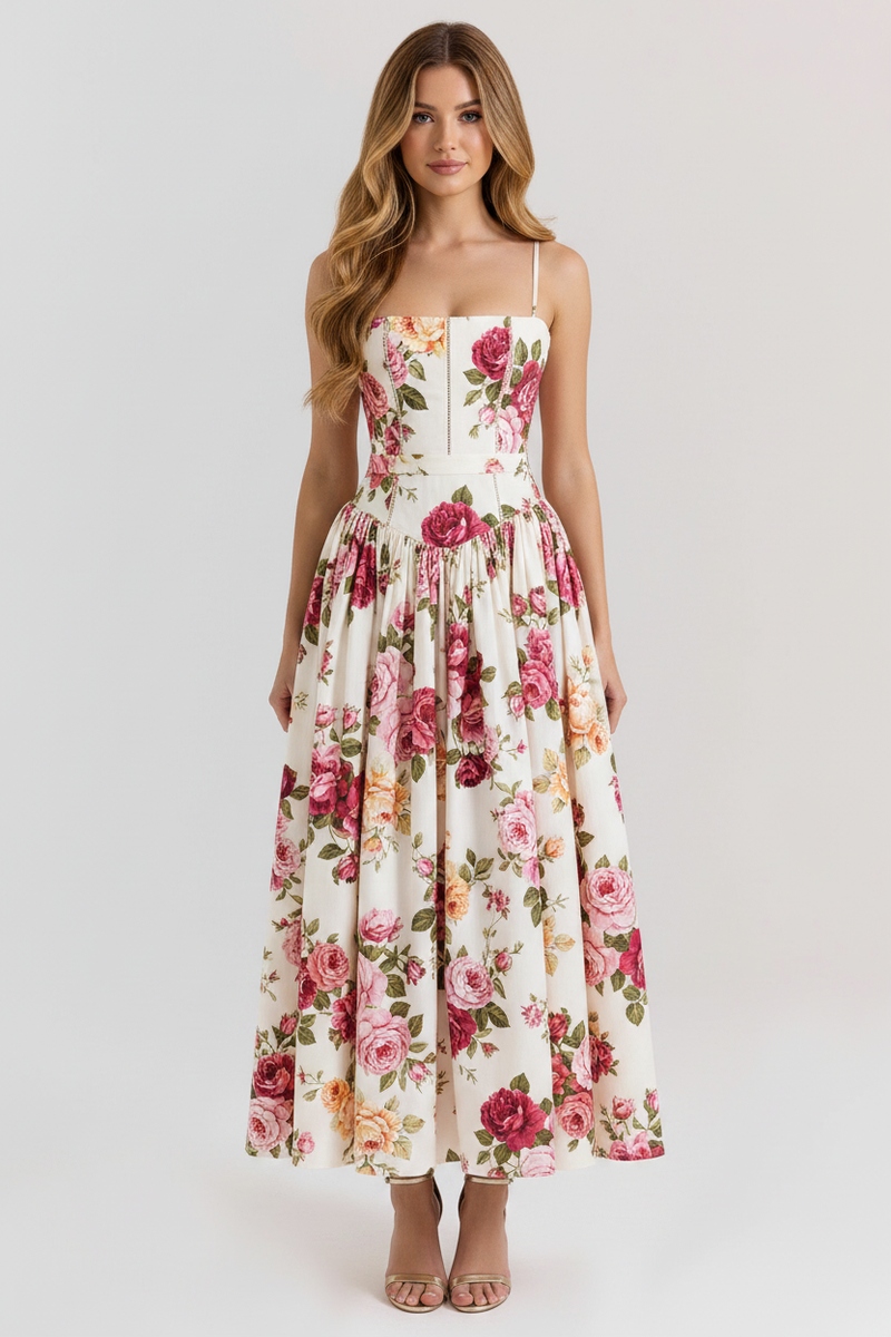 Livette - Printed Maxi Dress - Rose Print