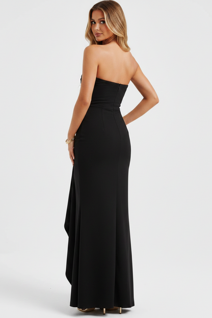 Livette - Splitted Maxi Dress - Black