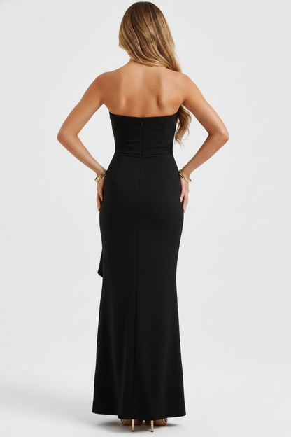 Livette - Splitted Maxi Dress - Black