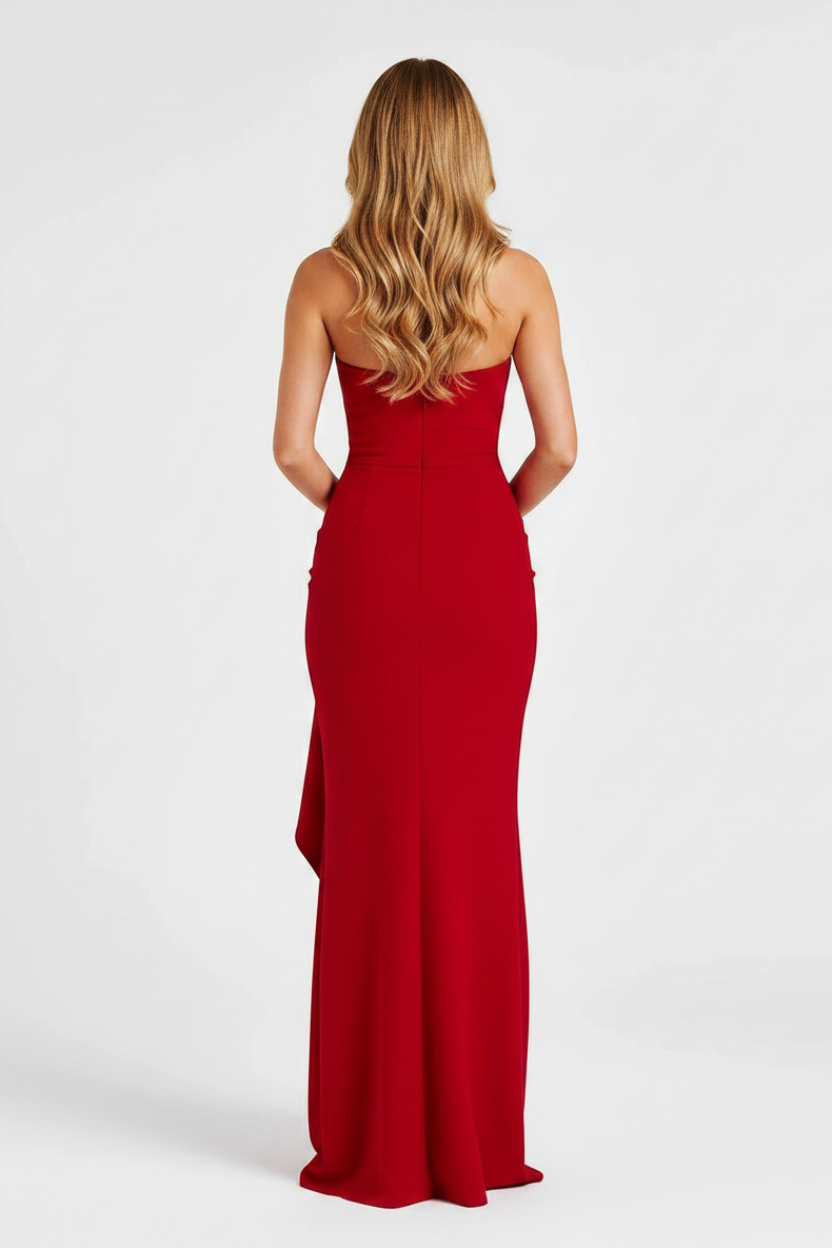 Livette - Splitted Maxi Dress - Red