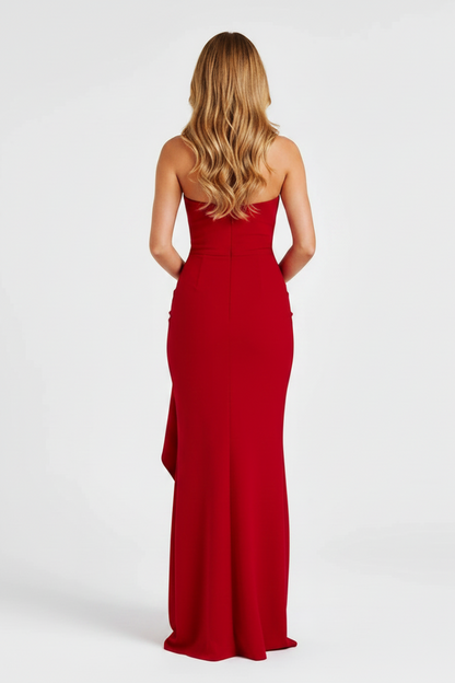 Livette - Splitted Maxi Dress - Red