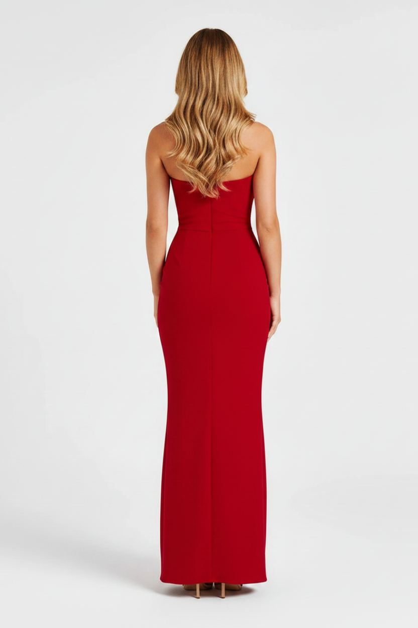 Livette - Splitted Maxi Dress - Red