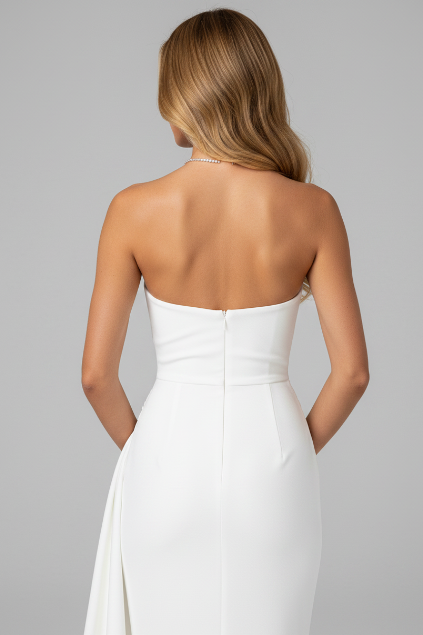 Livette - Splitted Maxi Dress - White