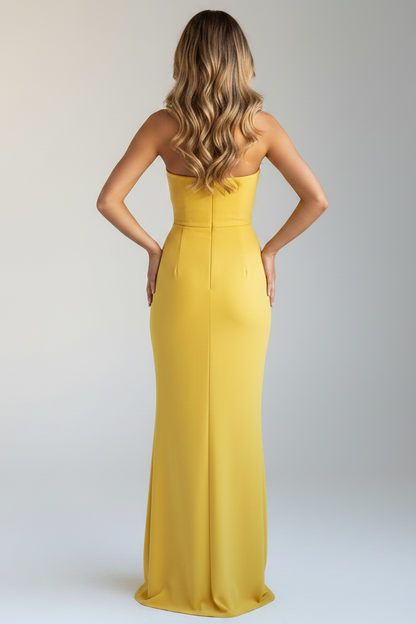 Livette - Splitted Maxi Dress - Yellow