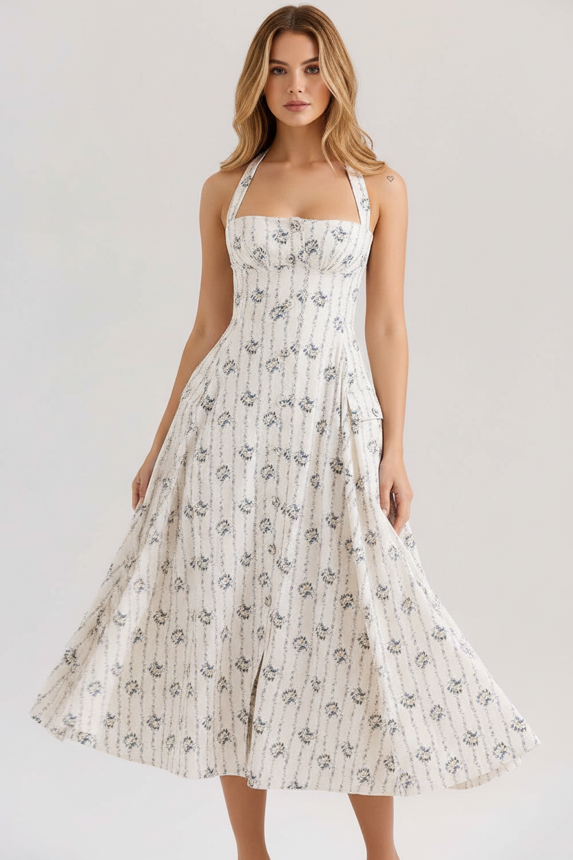 Livette - Vintage Floral Maxi Dress