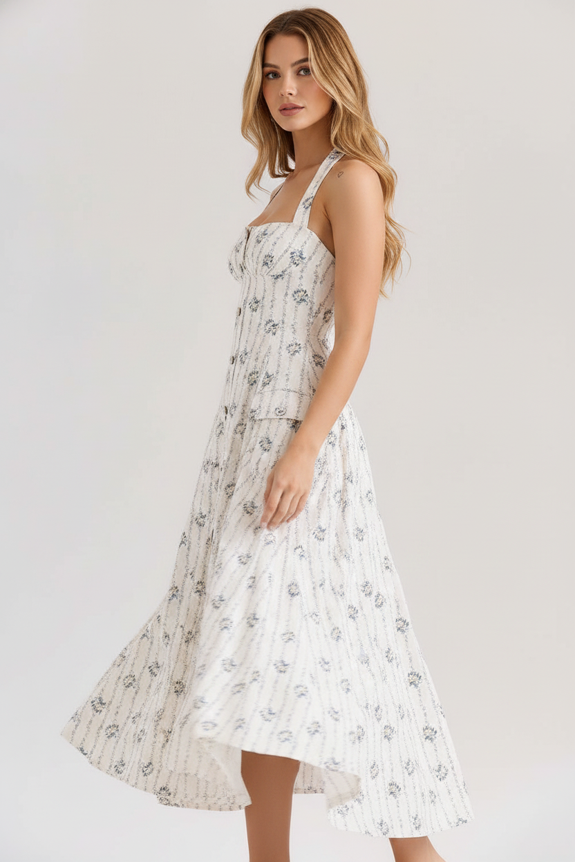 Livette - Vintage Floral Maxi Dress
