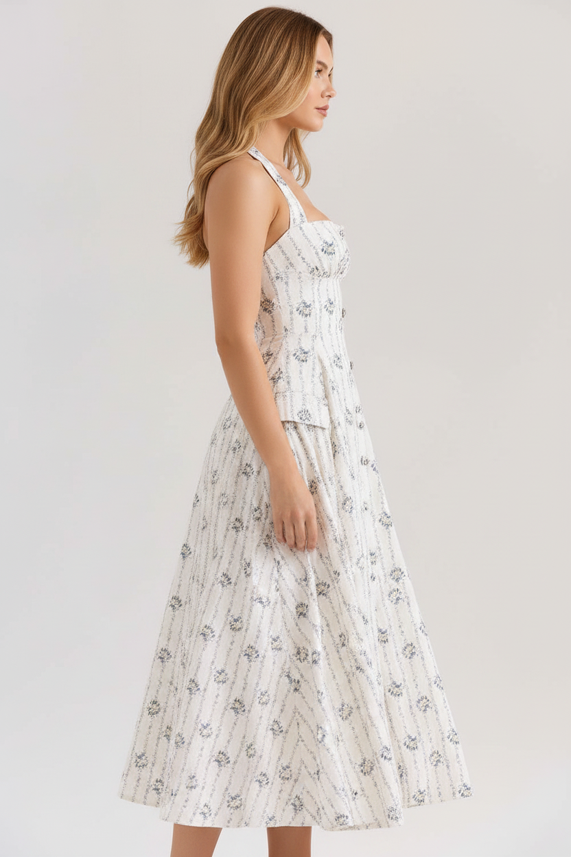 Livette - Vintage Floral Maxi Dress