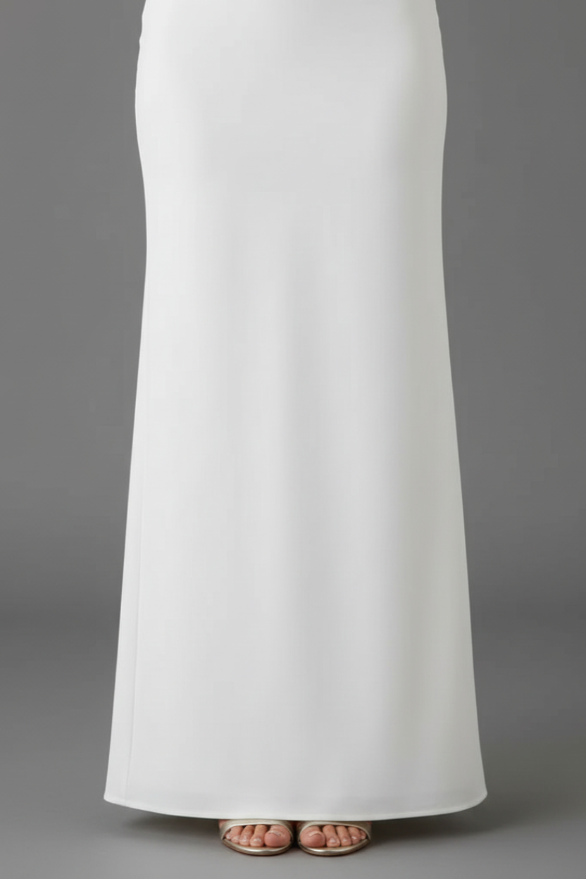 Livette - Wide-open Maxi Dress - White