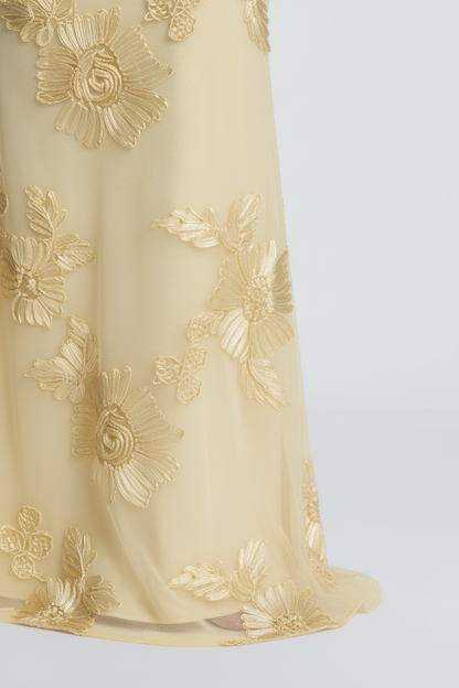 Livette - Yellow Floral Maxi Dress