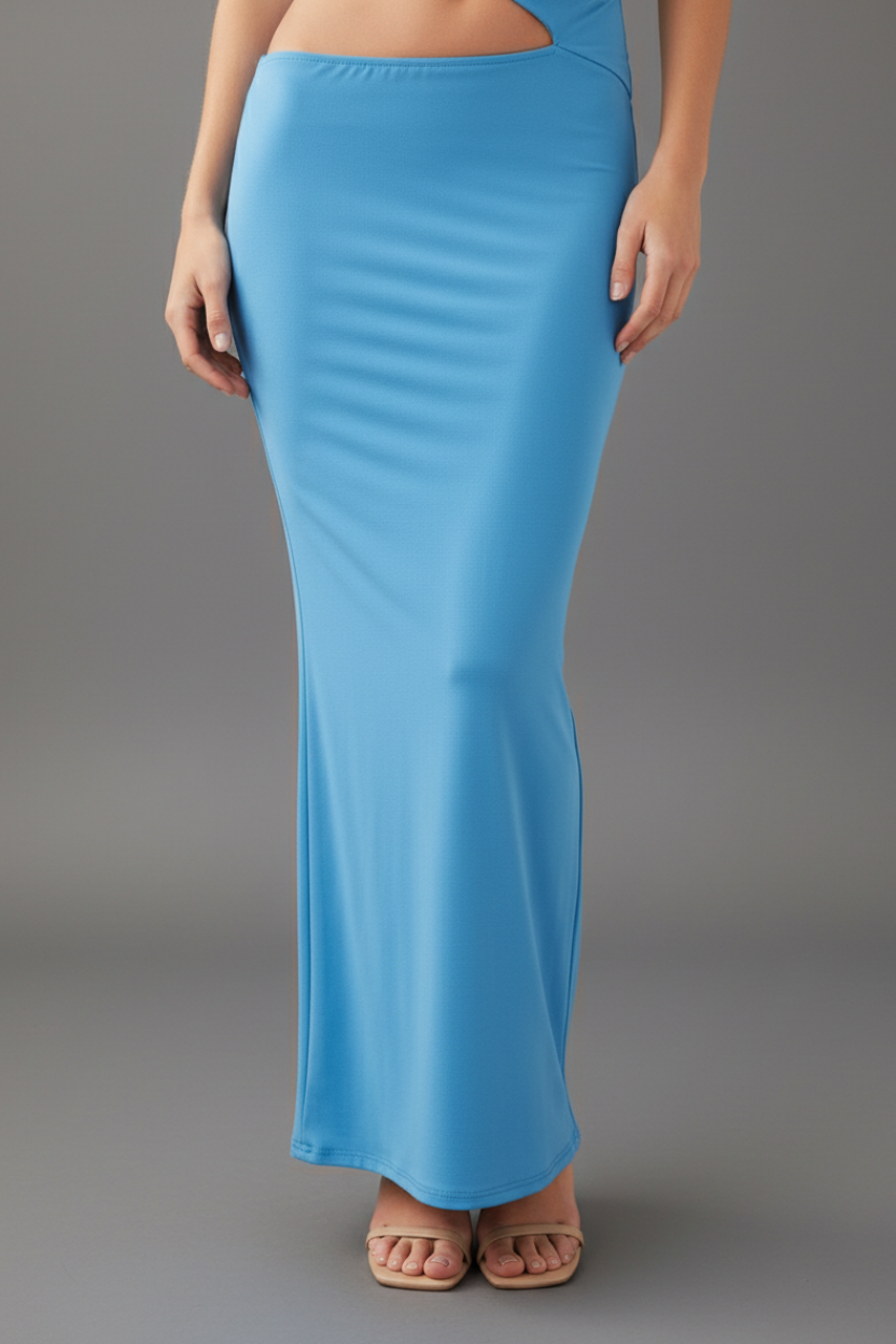 Mia Asymmetrical Long Dress - Sky Blue