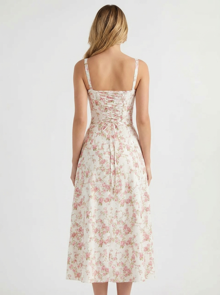 Ashley | Women’s Romantic Floral Midi Dress for Brunch and Events