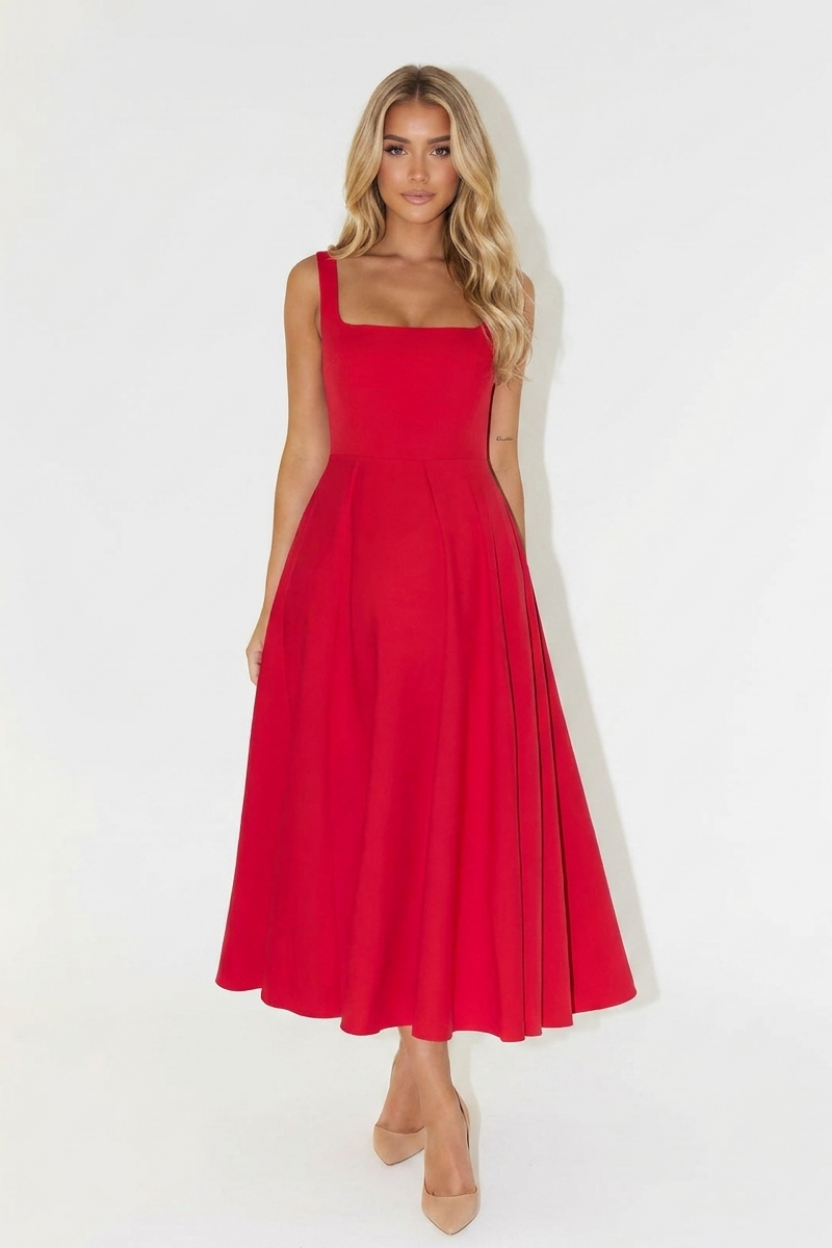 Ashley | Women midi dress formal event comfortable slim silhouette