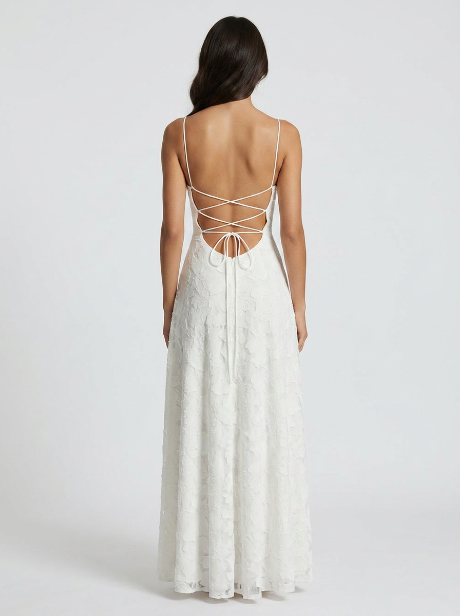 Ashley - Elegance Maxi Dress - Ivory