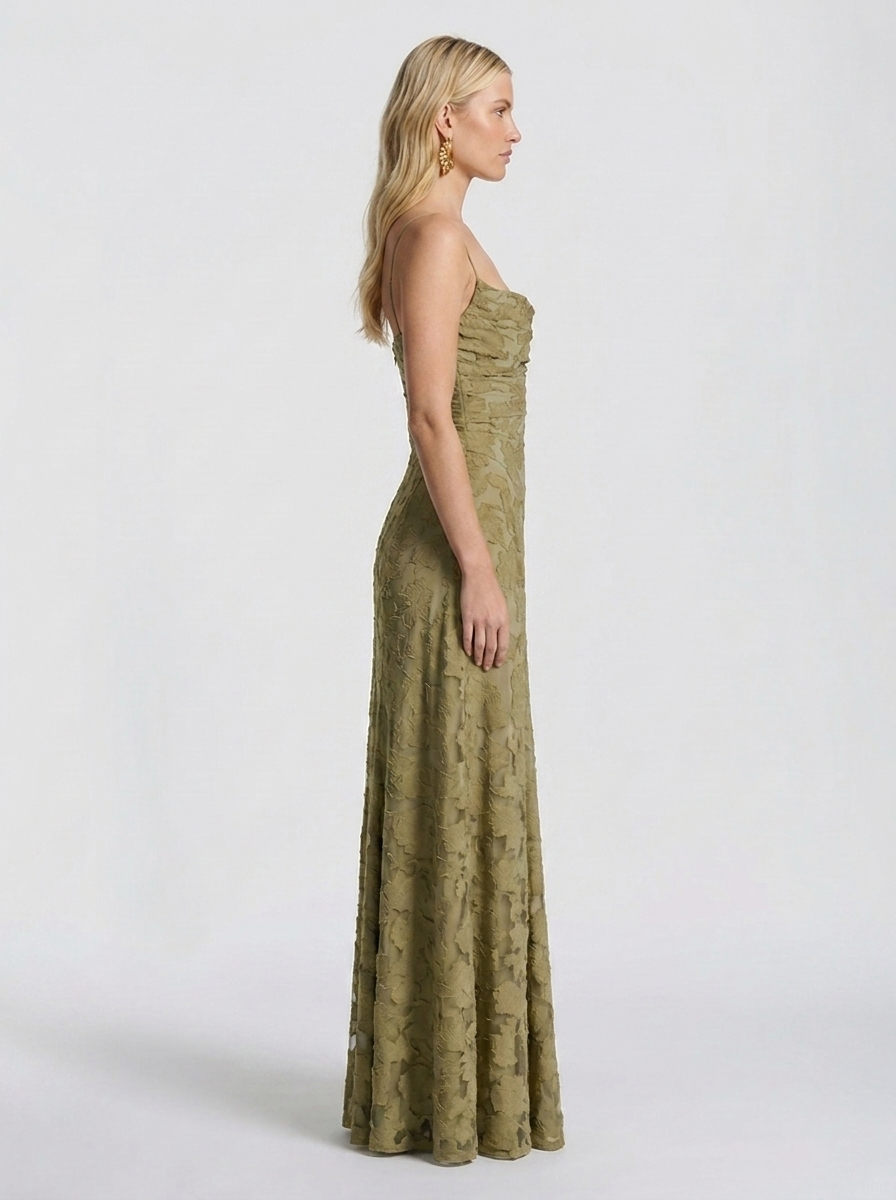 Ashley - Elegance Maxi Dress - Cherry Lacquer