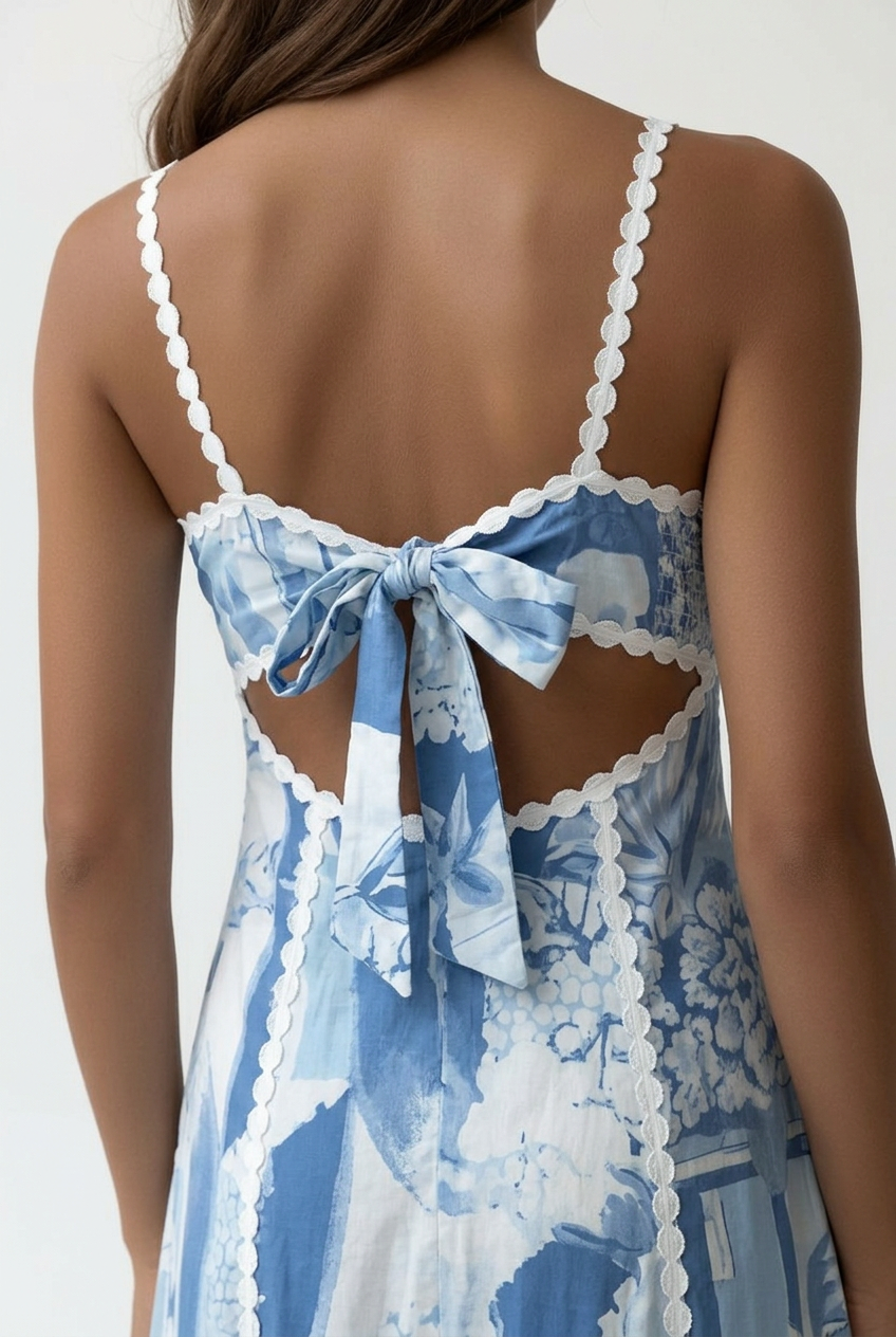 Ashley - Cutout Square Neck Maxi Dress
