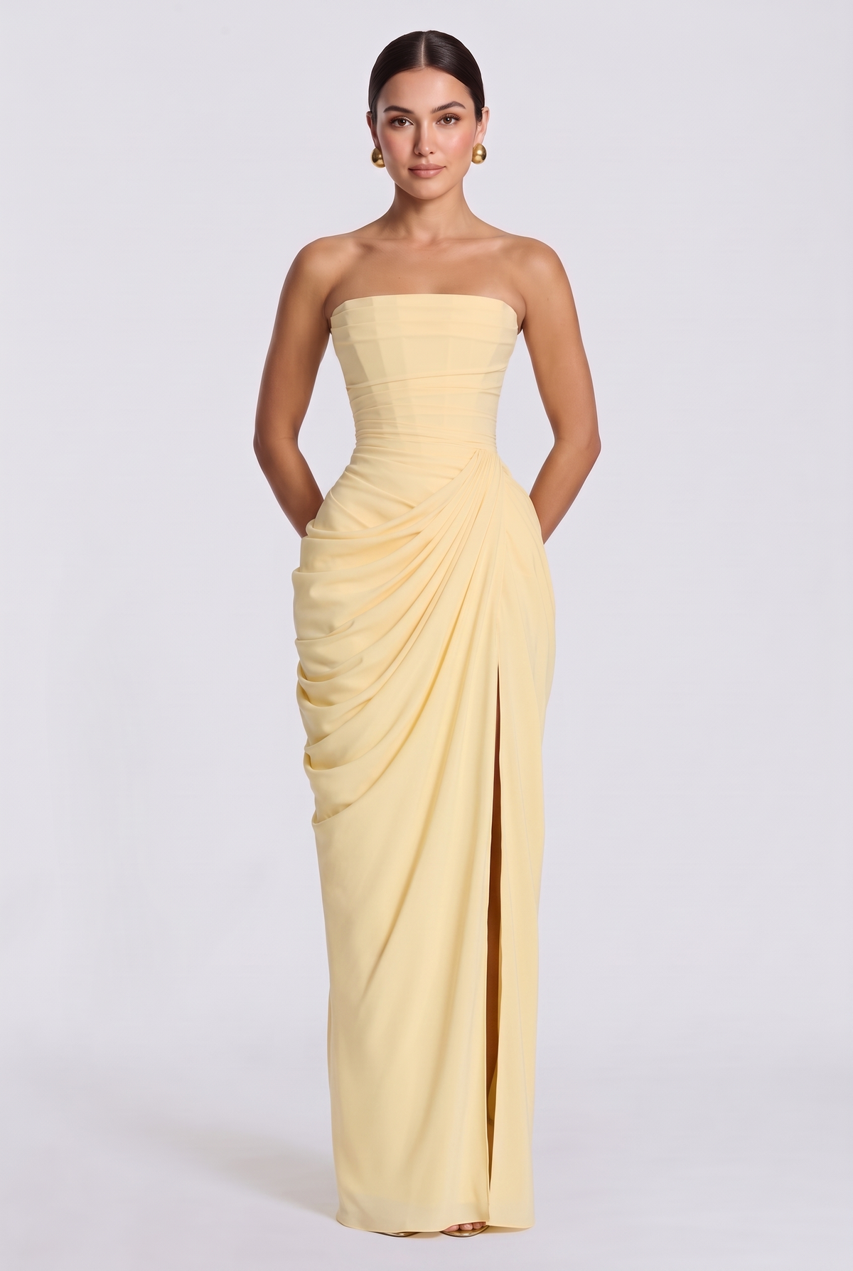 Ashley - Lois Maxi Dress - Lemon