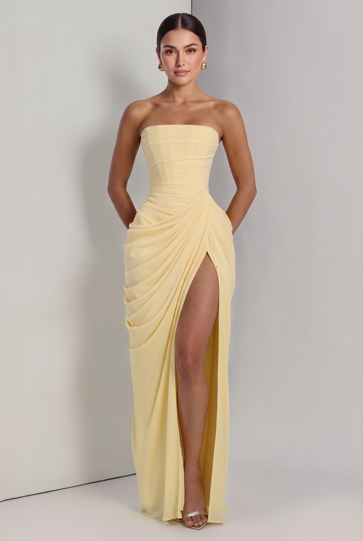 Ashley - Lois Maxi Dress - Lemon