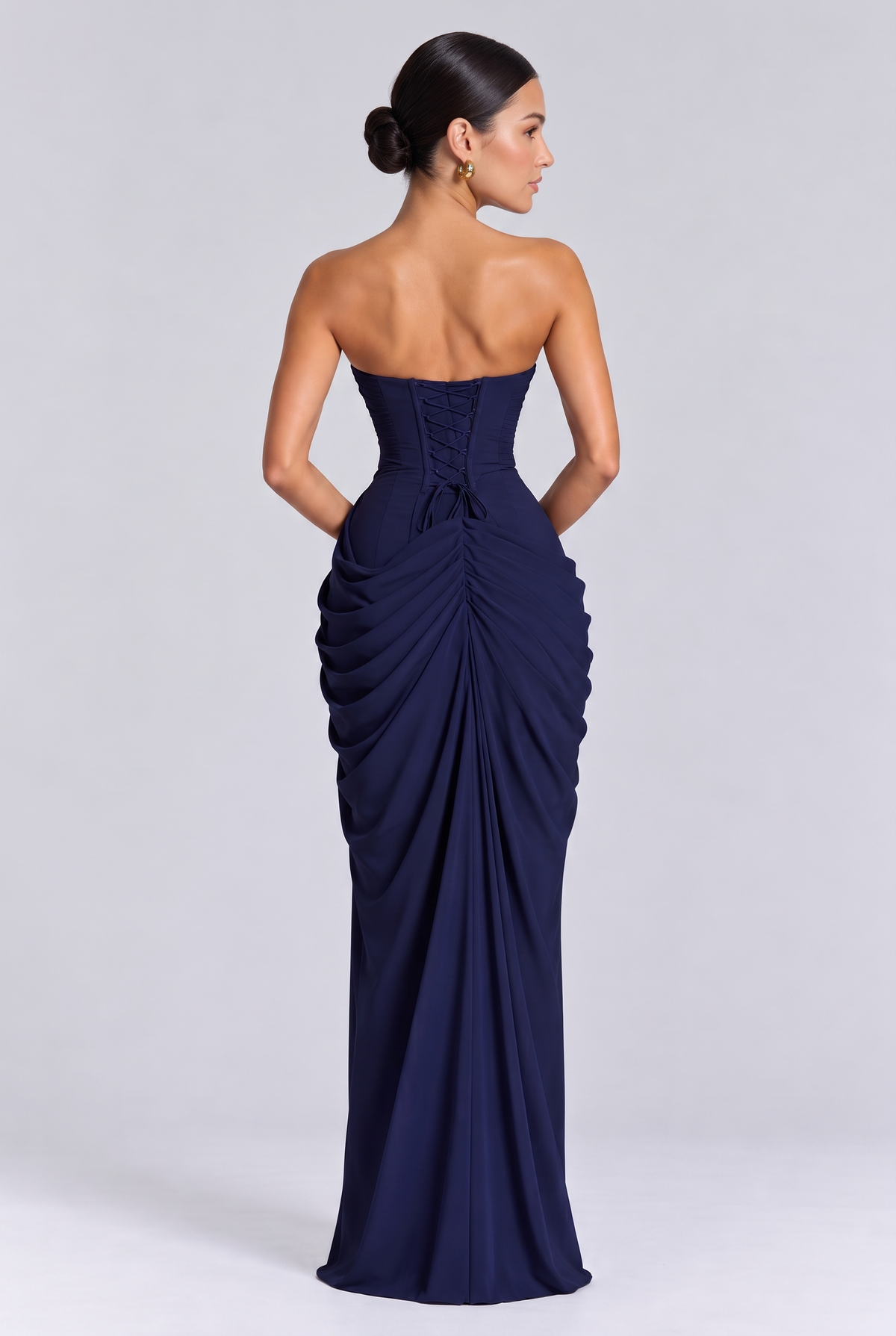 Ashley - Lois Maxi Dress - Navy - front