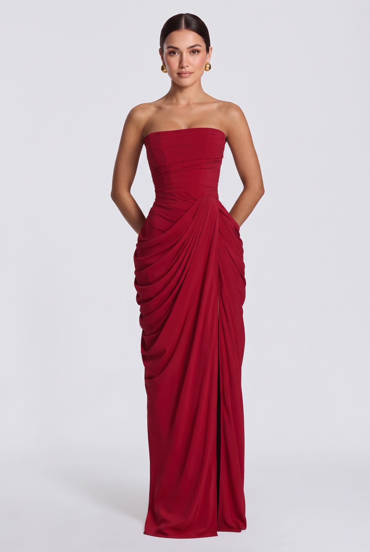 Ashley - Lois Maxi Dress - Red