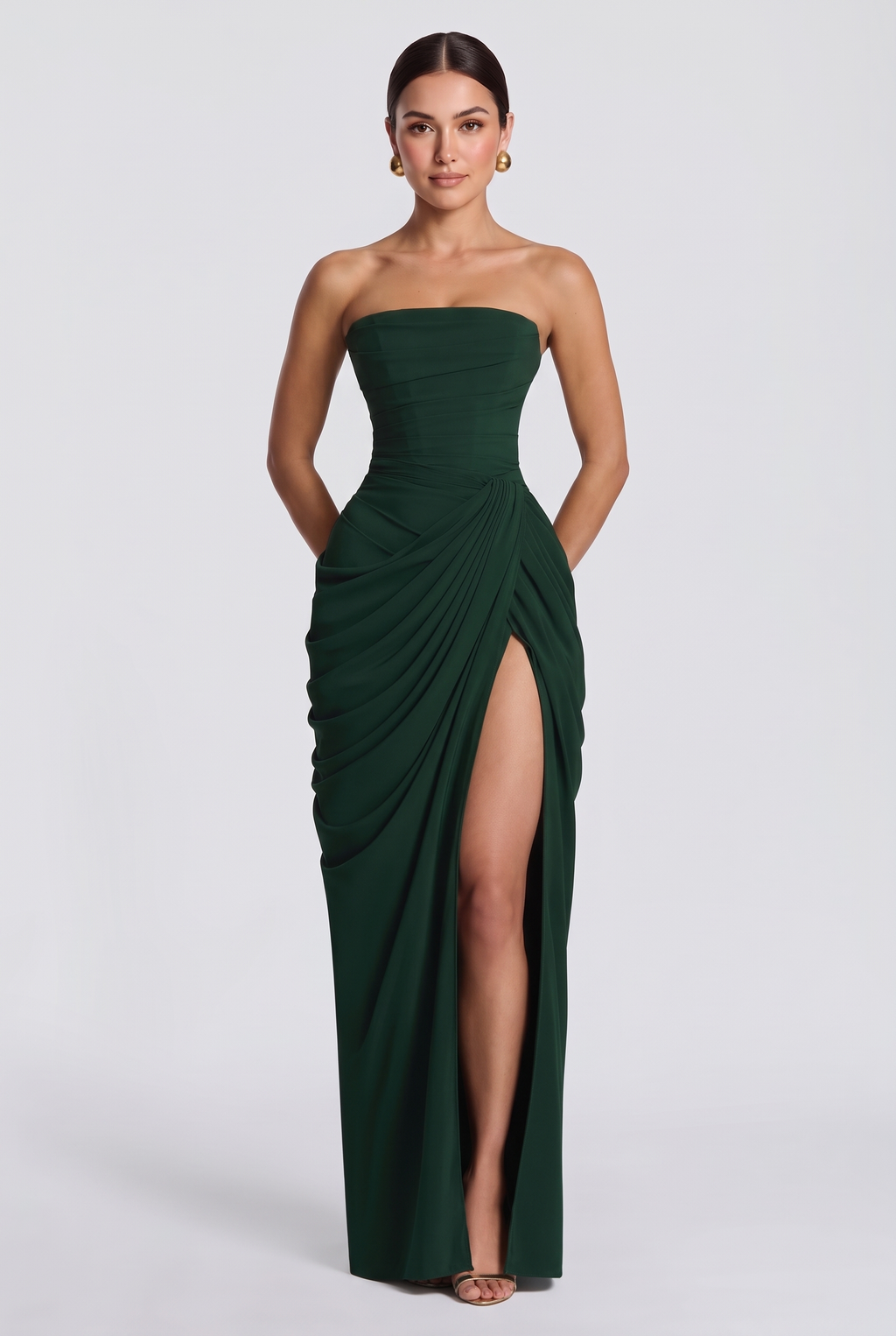 Ashley - Lois Maxi Dress - Emerald